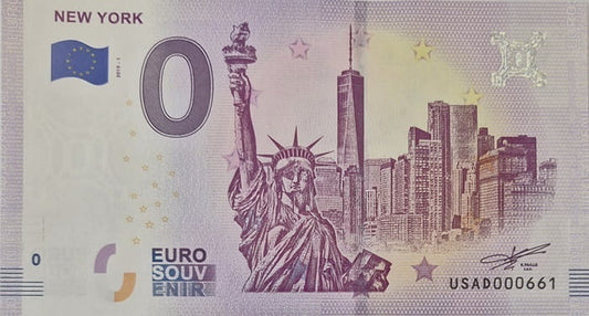 0 euro USA New York 2019