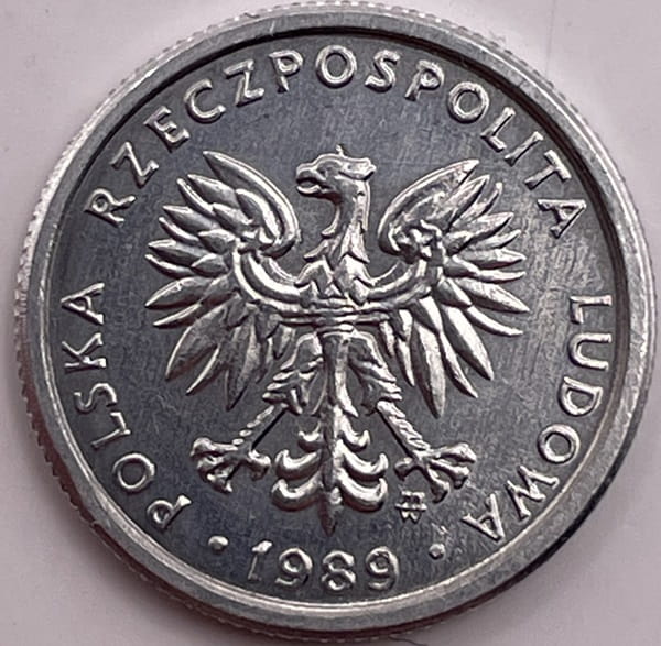 Moneta 1 złoty 1989 stan 1 mała