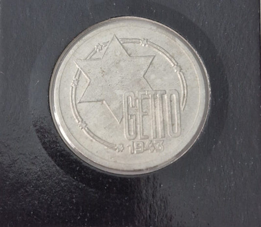 Moneta 10 marek 1943 Getto Łódź