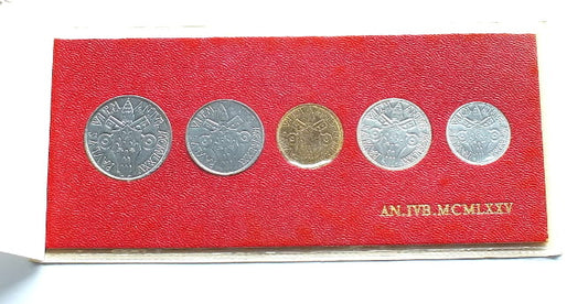 Set Watykan5 monet 1975