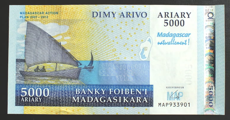 5000 ariary - Madagaskar