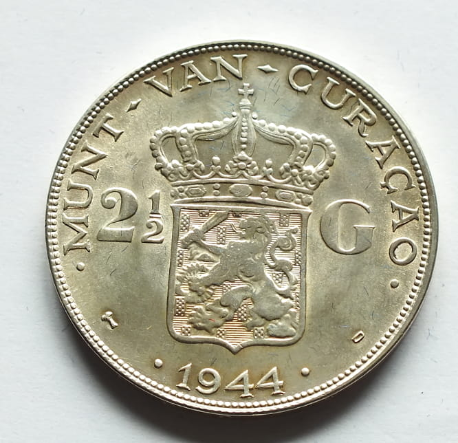 2 1/2 Gulden Curacao 1944 UNC