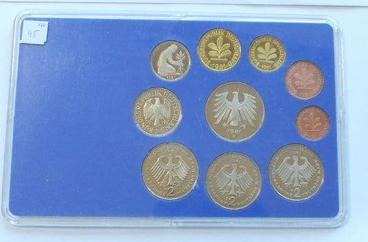 Set NIEMCY 10 monet PROOF 1981 D - ALEGAN