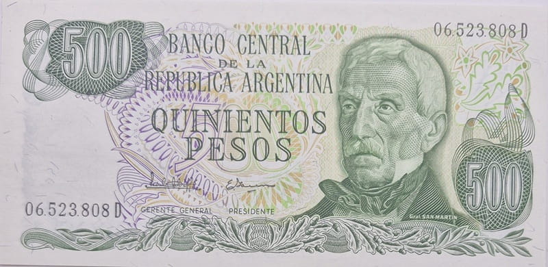 Argentyna banknot 500 pesos UNC