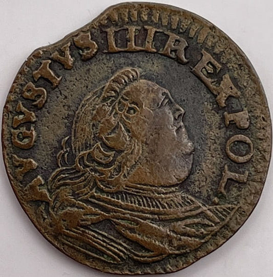 August III Sas grosz koronny 1755r. H