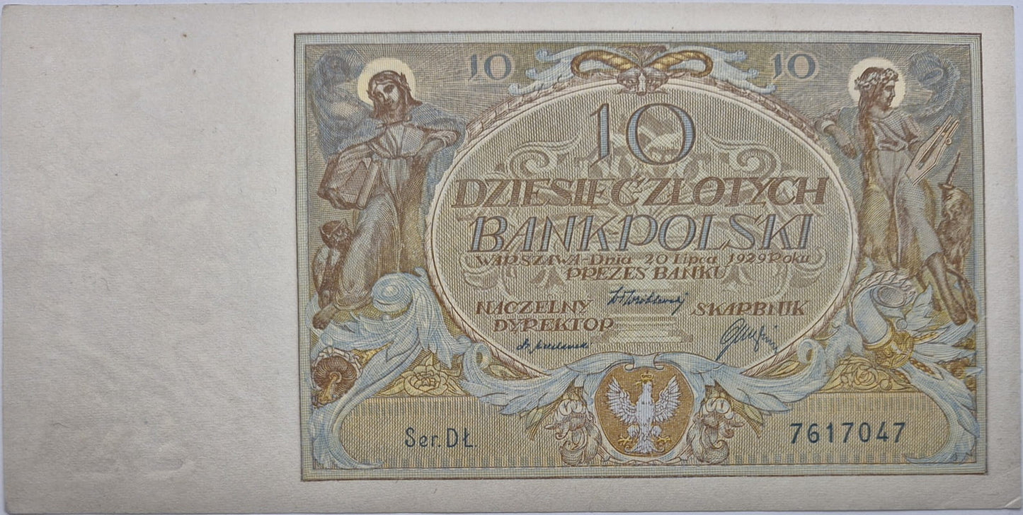 Banknot 10 złotych 1929 stan 2