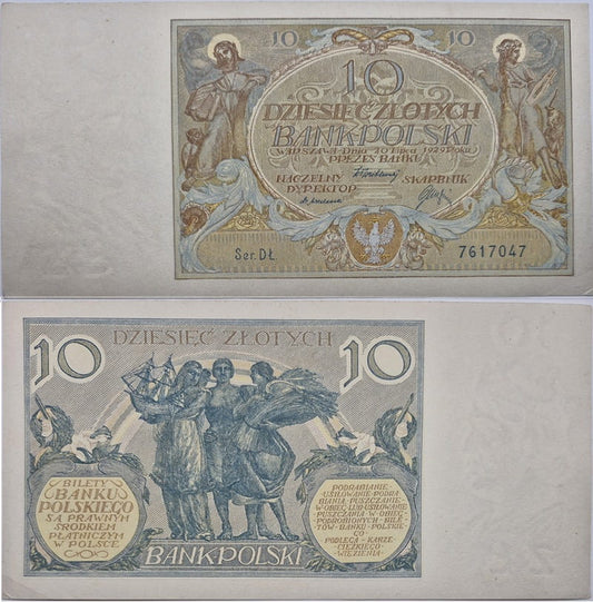 Banknot 10 złotych 1929 stan 2