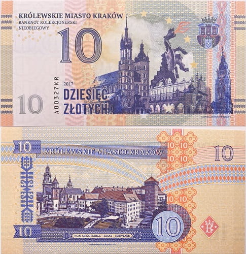 Banknot 10 złotych Kraków 2017 Nieobiegowy