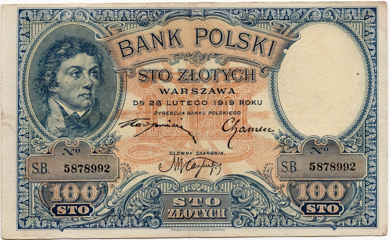 Banknot 100 zł Kościuszko 1919