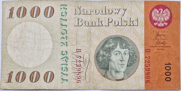 Banknot 1000 zł 1965 stan 3