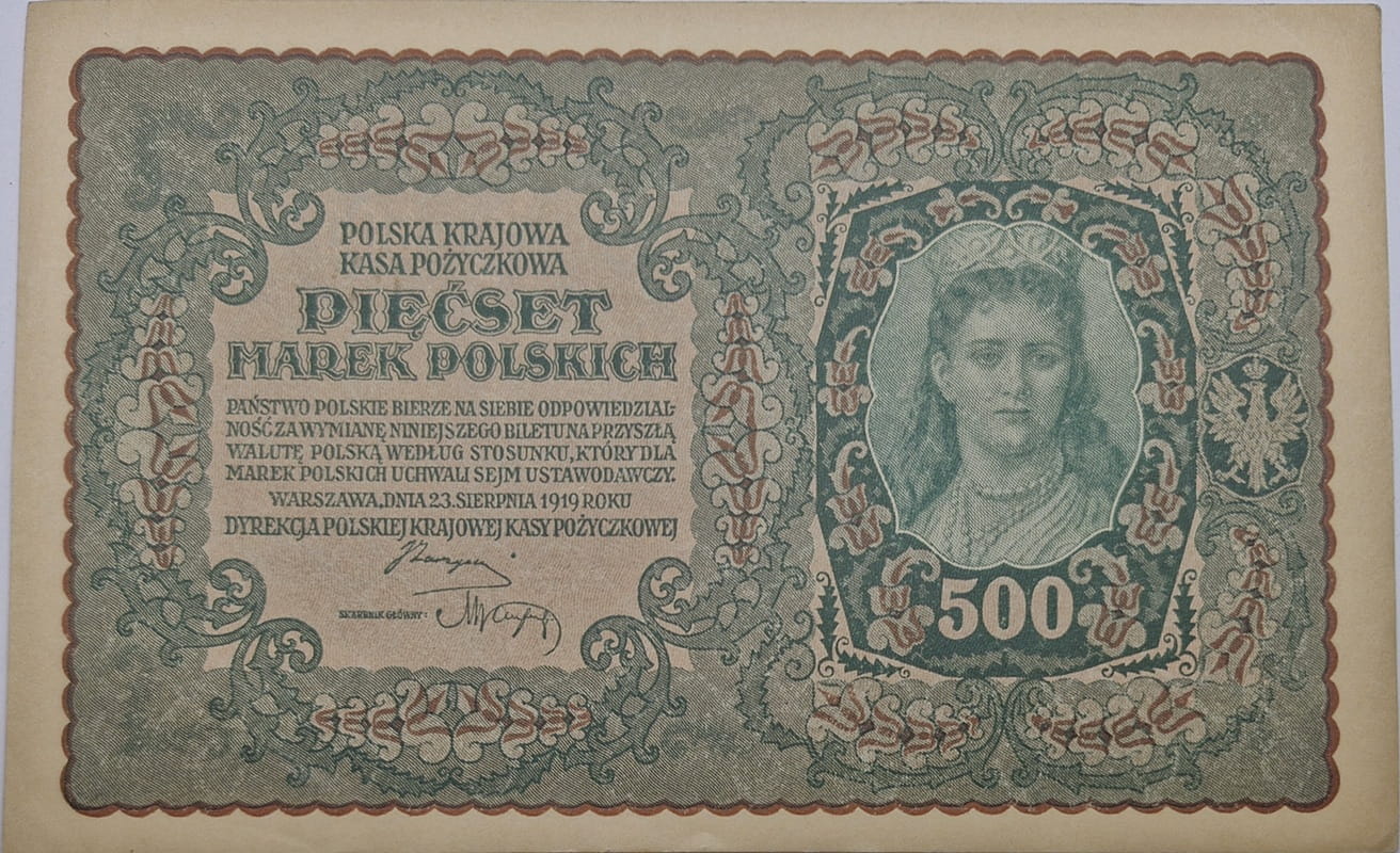 Banknot 500 marek 1919