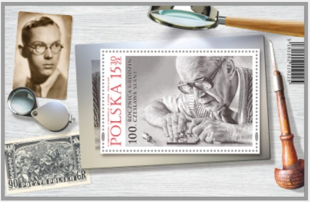 Koperta FDC 100 rocznica urodzin Czesława Słani Słania 2021