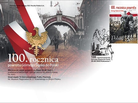 Koperta FDC 5237 100 rocznica powrotu Górnego Śląska do Polski 2022