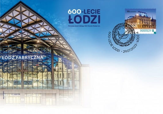 Koperta FDC 600-lecie Łodzi FDC 2023