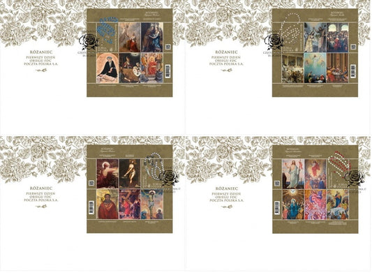 Koperty FDC Różaniec 2023 komplet 2277-2280