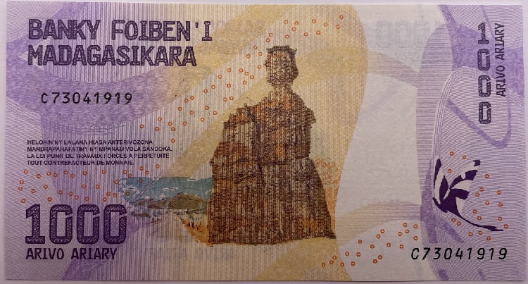 Madagaskar banknot 1000 Ariary 2017 r. UNC