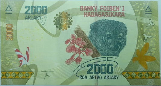 Madagaskar banknot 2000 Ariary 2017 r. UNC