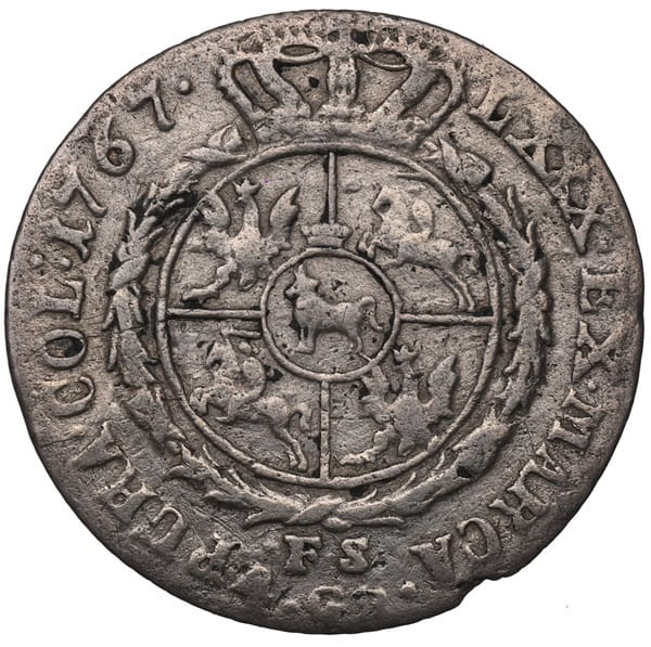 Moneta 1 złoty 1767 FS S.A. Poniatowski