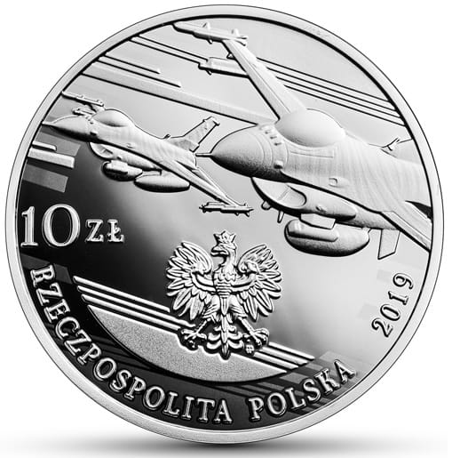 Moneta 10 zł 100-lecie Polskiego lotnictwa wojskowego 2019 r.