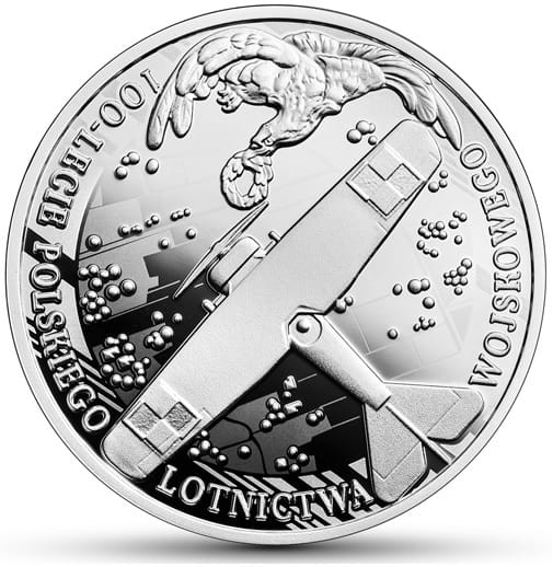 Moneta 10 zł 100-lecie Polskiego lotnictwa wojskowego 2019 r.
