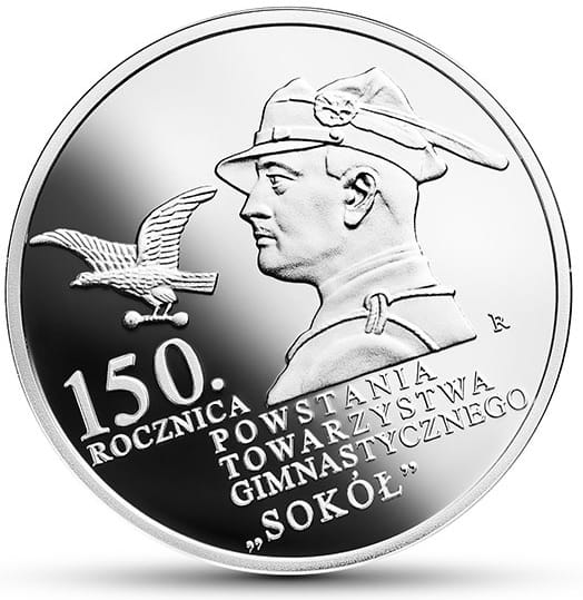 Moneta 10 zł 150 rocznica Towarzystwa gimnastycznego Sokół 2017