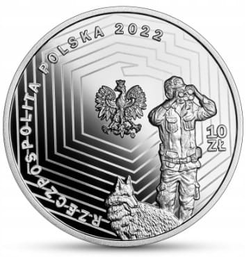 Moneta 10 zł 30 rocznica powołania straży granicznej 2022