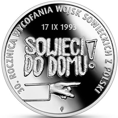 Moneta 10 zł 30 rocznica wycofania wojsk sowieckich z Polski 2023