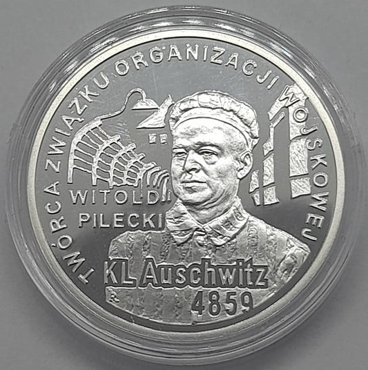 Moneta 10 zł 65. rocz. oswobodzenia KL Auschwitz-Birkenau 2010