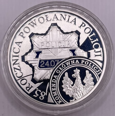 Moneta 10 zł 85 rocz. powołania Policji 2004 r.