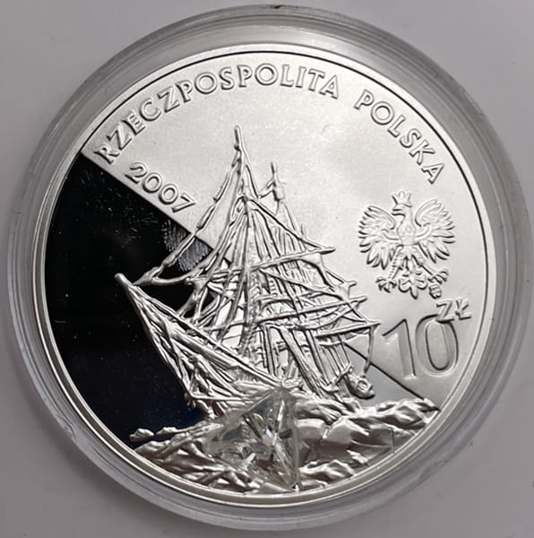 Moneta 10 zł Arctowski i Dobrowolski 2007