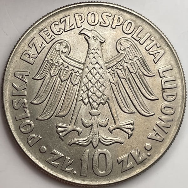 Moneta 10 zł Kazimierz Wielki wypukły 1964