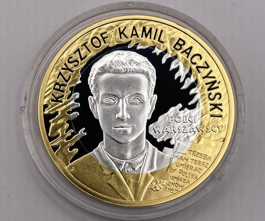 Moneta 10 zł Krzysztof Kamil Baczyński 2009