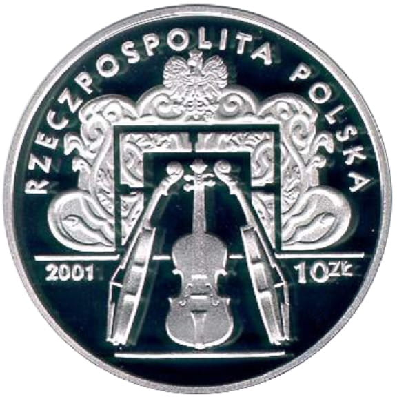 Moneta 10 zł XII Konkurs im. Henryka Wieniawskiego 2001