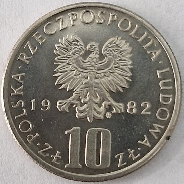 Moneta 10 złotych Bolesław Prus 1982