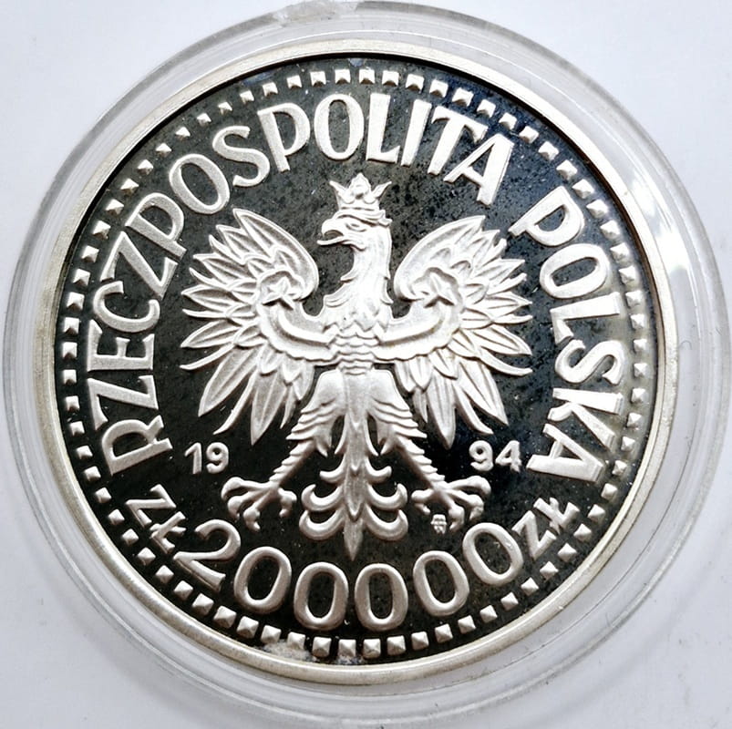 Moneta 100 000 zł Żołnierz polski na frontach II WŚ Monte Cassino 1994