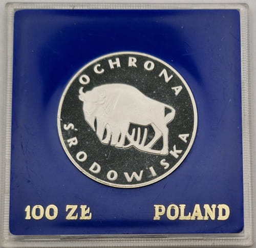 Moneta 100 zł Żubr 1977