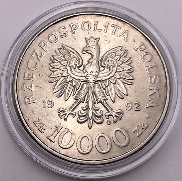 Moneta 10000 zł Władysław III Warneńczyk 1992
