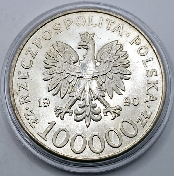 Moneta 100000 zł Solidarność A 1980-1990 1990