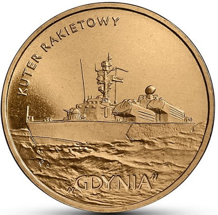 Moneta 2 zł kuter rakietowy Gdynia 2013