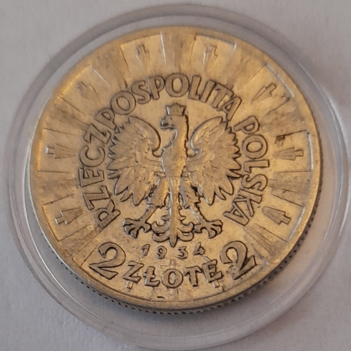 Moneta 2 złote 1934 r. Józef Piłsudski stan 3