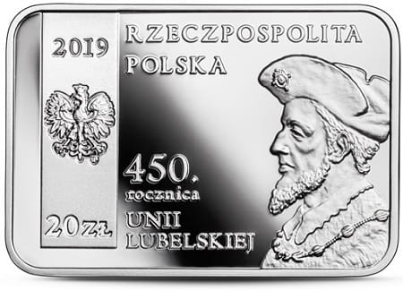 Moneta 20 zł 450 rocznica Unii Lubelskiej 2019