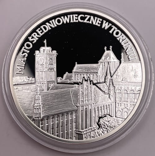 Moneta 20 zł Średniowieczne miasto w Toruniu 2007 r.