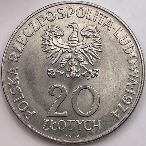 Moneta 20 zł XXV lat RWPG 1974
