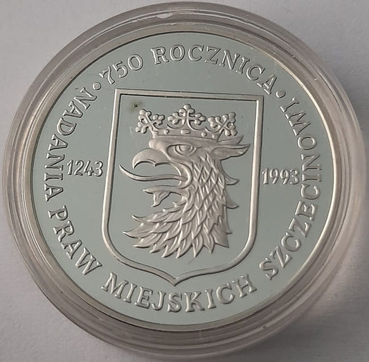 Moneta 200 000 zł 750-lat Szczecina 1993 r.