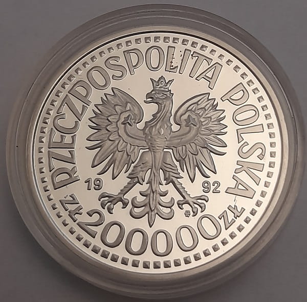 Moneta 200 000 zł Władysław Warneńczyk 1992