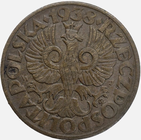 Moneta 5 groszy 1938