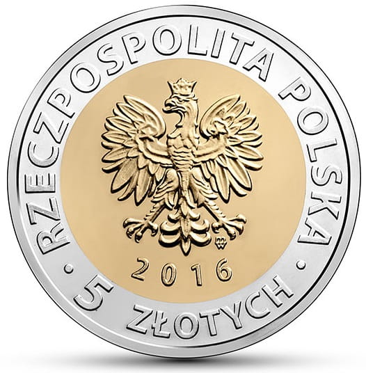Moneta 5 zł Księży Młyn w Łodzi 2016