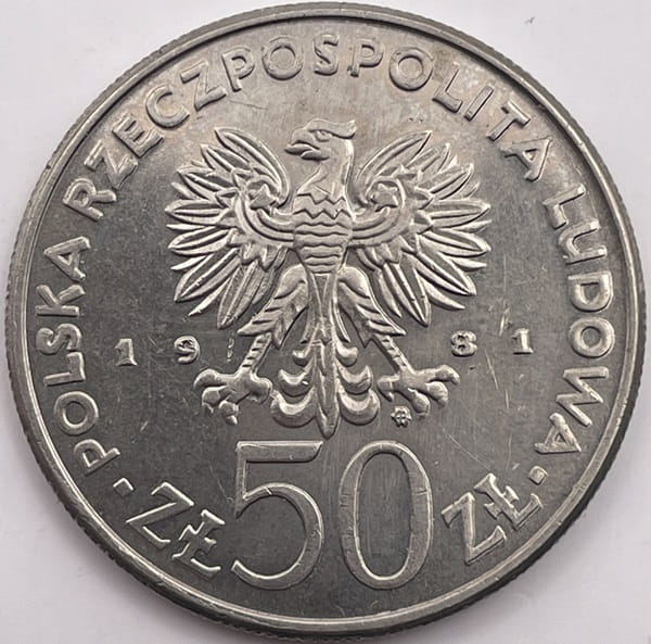 Moneta 50 zł Bolesław Śmiały 1981