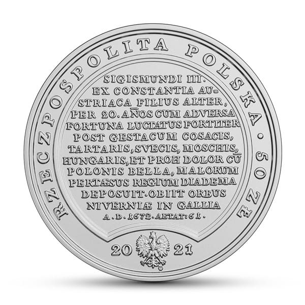 Moneta 50 zł Jan Kazimierz 2021