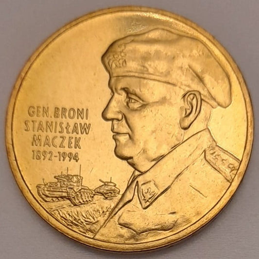 Moneta 2 zł gen Stanisław Maczek 2003